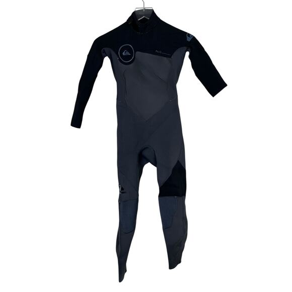Quiksilver Syncro Series GBS 3/2mm Back Zip Wetsuit Black Neoprene Youth 10B - Picture 1 of 10
